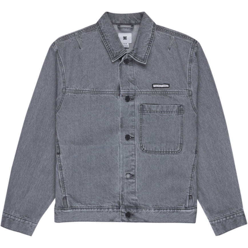 2026 DC Shoes Mens Ethos Denim Trucker Jacket EDYJK03271 - Medium Grey